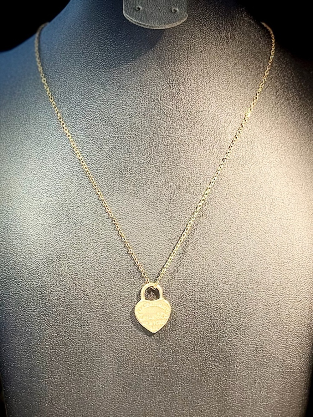 Delicate Gold Heart Padlock Necklace - Women's Jewelry